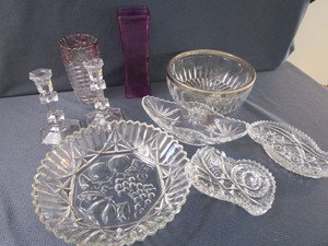 lot 141 image: Bowls, Relish, Vases