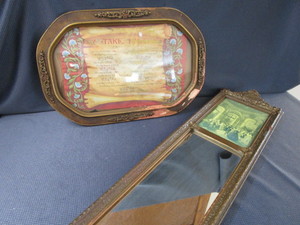 lot 255 image: Vintage Mirror & Frame
