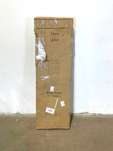 lot 24 image: Hans & Alice Grey 200 lbs. Capacity Rolling Flat Book Cart