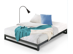 lot 23 image: Zinus Trisha Black Metal Queen Size Platform Bed Frame