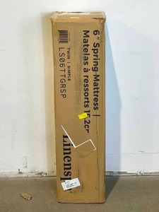 lot 34 image: Linenspa 6 in. Innerspring Firm Twin Size Foam Mattress in a Box
