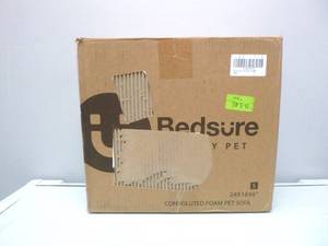 lot 65 image: Bedsure Small Grey Orthopedic Bolster Dog Bed with Removable and Washable Cover, Waterproof Lining and Nonskid Bottom
