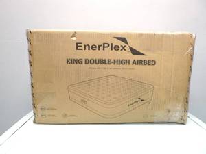 lot 75 image: EnerPlex Portable Double Height King Size Air Mattress with Built-in Pump