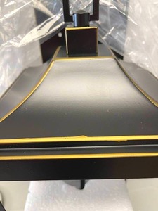 lot 90 image: Lighting Deco & Beyond Black with Gold Trim Wall Sconce Light
