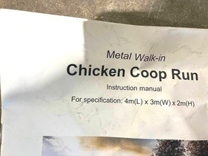 lot 16 image: Metal Walk-in Chicken Coop Run with Waterproof and Anti-Ultraviolet Cover