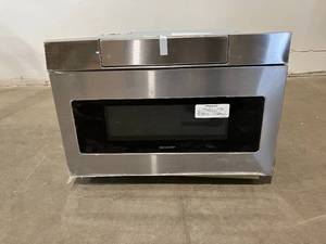lot 18 image: Sharp 1.2 cu. ft. 24 in. Built-in Stainless Steel Microwave Drawer with Concealed Controls and Sensor Cooking