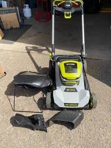 lot 102 image: RYOBI 40-Volt HP Brushless 21 in. Cordless Battery Walk Behind Self-Propelled Lawn Mower