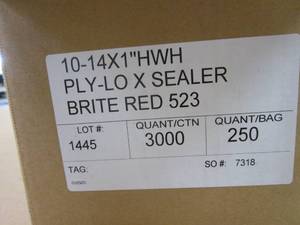lot 722 image: HWH Ply-Lox Sealer Hex Head Screw 10-14 x 1 in Brite Red (QUANTITY 3000)