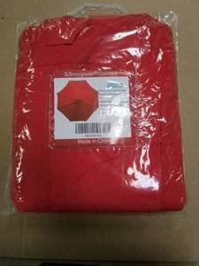 lot 738 image: Sunnyglade Canopy in Red - Fits 9ft - 8 ribs Umbrella Frame (OPEN PACKAGING)