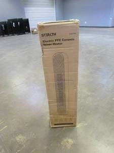 lot 804 image: STEALTH 32 Space Heater, 4 Modes, 6h Timer, Safety Fast - Quiet Heat,Tip-Over Protection, 1500W PTC Ceramic Heater Portable Tower Fan Electric Heater for Bedroom, Office, Indoors JHT100 (OPEN BOX)