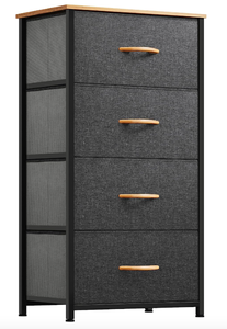 lot 788 image: YITAHOME Dresser with 4 Drawers - Fabric Storage Tower (OPEN BOX)