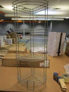 lot 832 image: 4 Shelf Wire Corner Caddy in Brushed Nickel