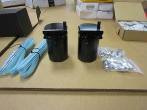 lot 833 image: LOT OF 2 - RULLINE Universal 350ml Oil Catch Can Tank 0046 Aluminum Polish Baffled Reservoir Black