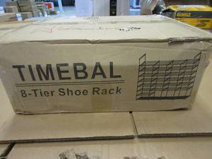 lot 843 image: Timebal 8 - Tier Metal Shoe Rack (OPEN BOX)