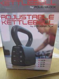 lot 867 image: PowerBlock Adjustable Kettlebell, 18-35 lb. Weight Set, Durable Long Lasting Build