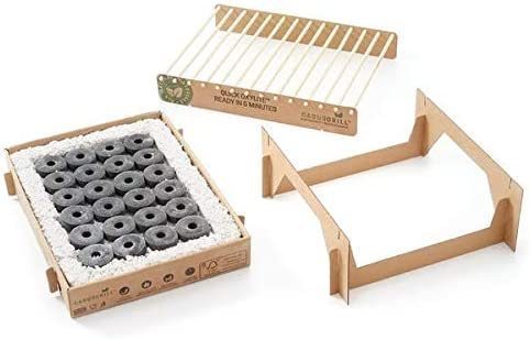 lot 969 image: NEW 2 Pack of CasusGrill Single Use Biodegradable Mini Grill Portable & Disposable Grill, Great for Outdoor Charcoal BBQ & Camping, All Natural Materials, Easy Set Up - No Lighter Fluid Needed