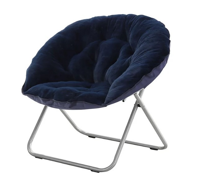lot 508 image: NEW Members Mark Comfy Saucer Chair - Navy Blue