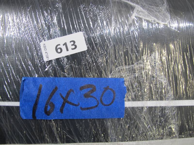 lot 410 image: NEW Vinyl Tarp - 16 x 30  Black  White Vinyl tarp - 9 oz. Lightweight Duty