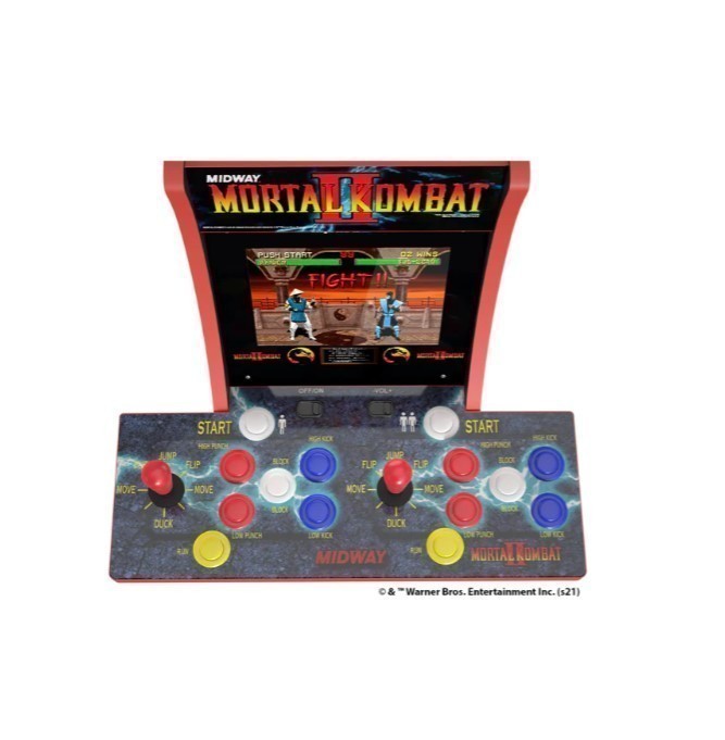 lot 335 image: Arcade 1-Up Mortal Kombat 2 Player Countercade Video Game System