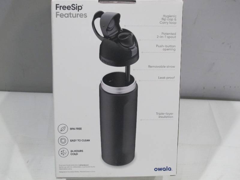 Owala FreeSip 24-oz. Stainless Steel Water Bottle Combo Pack - Black +  White, Sky Groups April Showers Auction - Outdoor, Fitness, Housewares,  Tarps, Arcades, and More!!