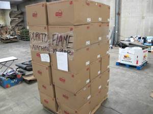 lot 303 image: Pallet of NEW 64 Case Packs of Doritos Flamin Hot Nacho Cheese Chips - 1.75 Oz per bag - 36 CASES