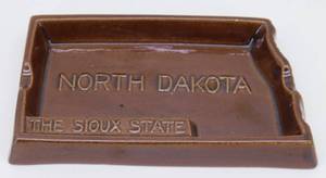 Rosemeade North Dakota Ash Tray 5-12x3-12