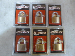 6 Action Lock Brass Padlocks