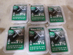 6 Packs of Teks Self-Tapping Screws