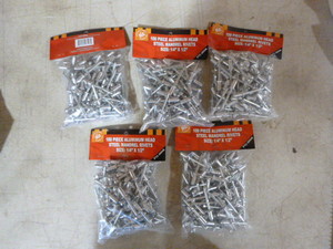 5 Packs of PTC Aluminum Head Steel Mandrel Rivets
