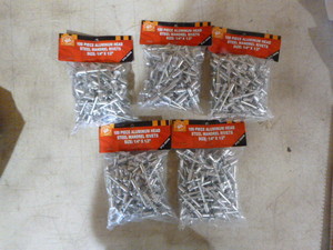 5 Packs of PTC Aluminum Head Steel Mandrel Rivets
