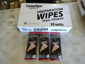 Case of Corner Tape Preparation Wipes