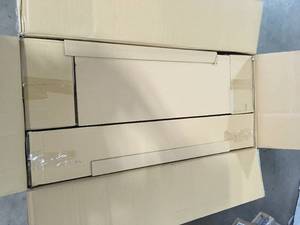 StyleWell  Northglenn 36 in. Freestanding Faux Marble Surround Electric Fireplace in White Oak Customer returns Review all pictures