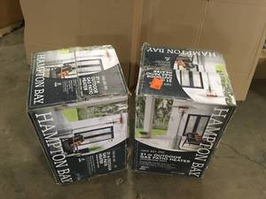 Hampton Bay  48000 BTU Stainless Steel Patio Heater Customer returns Review all pictures  Lot of 2 Customer returns Review all pictures