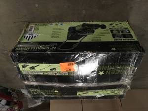 Green Machine  62V Cordless 3-in-1 High Wheel Push Walk Behind Mower, Brushless 22 In. Cutting Width with 4Ah Battery and Rapid ChargerCustomer returns Review all pictures