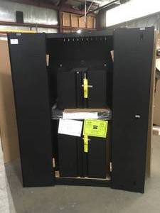lot 26 image: Husky  3-Piece Regular Duty Welded Steel Garage Storage System in Black (54 in. W x 75 in. H x 19 in. D) Customer returns Review all pictures