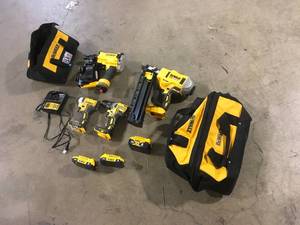 lot 34 image: Lot of assorted  Dewalt tools various models and conditions Customer returns Review all pictures
