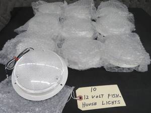 lot 48 image: 10 NEW 12 VOLT FISH HOUSE LIGHTS