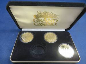 lot 93 image: GRAND CASINO COLLECTOR COINS