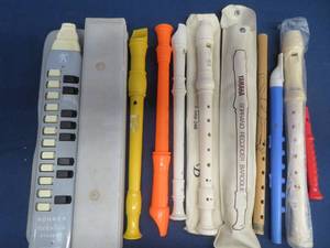 lot 96 image: 1 HOHNER MLODICA MADE IN GERMANY PLUS 8 RECORDERS
