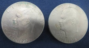 lot 136 image: 2 SILVER DOLLARS
