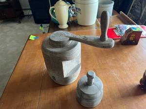 lot 237 image: Antique Wood Kitchen items