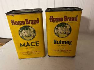 lot 325 image: Home Brand Mace & Nutmeg Cans