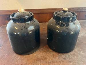 lot 449 image: Pair of Stoneware with Lids