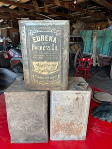 lot 588 image: Standard Oil Eureka Harness Oil 5 Gallon Can