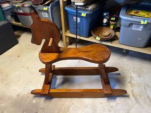 lot 357 image: Wood Rocking Horse