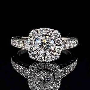 DESIGNER NEIL LANE 1.25 Carat Diamond Solitaire Halo Cluster Ring in 14k White Gold $6,500 Retail VIDEO