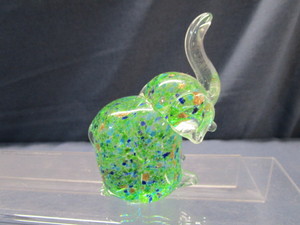 Solid Glass Elephant