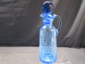 Blown Glass Cruet - Crackled