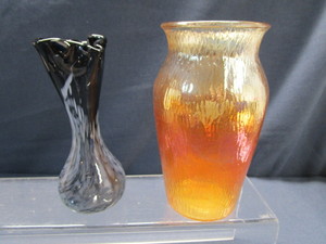 Carnival Gold & Amethyst Vases