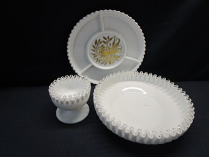 Milk Glass Bowl, Relish